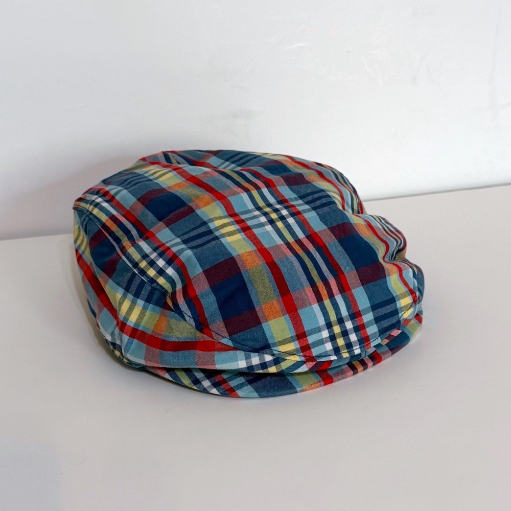 Janie & Jack Baby Newspaper Boy Cap Colorful Plaid Cotton Hat 12-24 Months